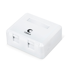 Коробка для настенного монтажа Cabeus, 2x keystone, внешняя, цвет: белый, (MB-2)