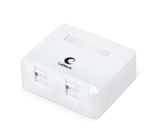 Коробка для настенного монтажа Cabeus, 2x keystone, внешняя, цвет: белый, (MB-2)