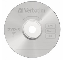 Диск DVD-R Verbatim 4.7Gb 16x bulk (50шт) (43788)