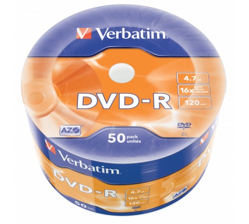 Диск DVD-R Verbatim 4.7Gb 16x bulk (50шт) (43788) Диск DVD-R Verbatim 4.7Gb 16x bulk (50шт) (43788)