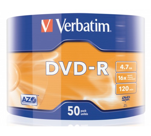 Диск DVD-R Verbatim 4.7Gb 16x bulk (50шт) (43788) Диск DVD-R Verbatim 4.7Gb 16x bulk (50шт) (43788)