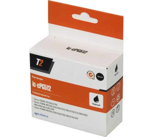 Картридж струйный T2 PG-512 IC-CPG512 PG-512 черный для Canon MP240/MP260/MP480 Картридж струйный T2 PG-512 IC-CPG512 PG-512 черный для Canon MP240/MP260/MP480