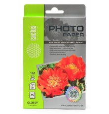 Фотобумага Cactus CS-GA618025 10x15/180г/м2/25л./белый глянцевое для струйной печати