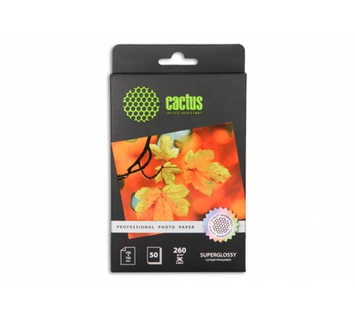 Фотобумага Cactus Prof CS-HGA626050 10x15/260г/м2/50л./белый глянцевое для струйной печати Фотобумага Cactus Prof CS-HGA626050 10x15/260г/м2/50л./белый глянцевое для струйной печати