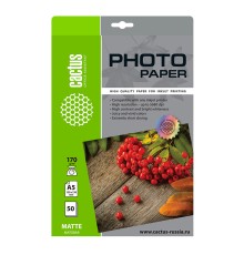 Фотобумага Cactus CS-MA517050 A5/170г/м2/50л./белый матовое для струйной печати