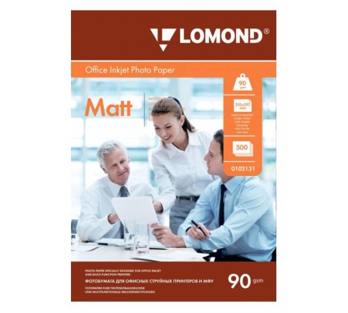 Фотобумага Lomond 0102131 A4/90г/м2/500л./белый матовое для струйной печати