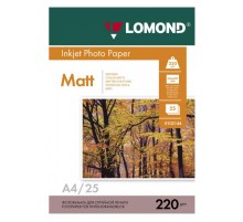 Фотобумага Lomond 0102148 A4/220г/м2/25л./белый матовое/матовое для струйной печати