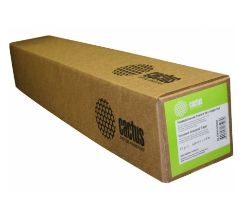 Бумага Cactus CS-LFP80-594175 A1 594мм-175м/80г/м2/белый CIE171% инженерная бумага втулка:76.2мм (3")