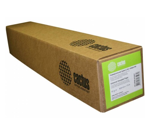 Бумага Cactus CS-LFP80-840175 A0 840мм-175м/80г/м2/белый CIE171% инженерная бумага втулка:76.2мм (3")