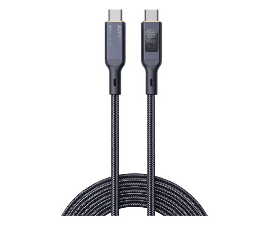 Кабель Aukey Nylon Braided 100w LCD 1m black Кабель Aukey Nylon Braided 100w LCD 1m black