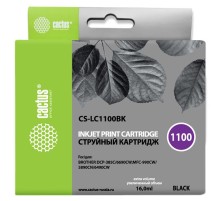 Картридж струйный Cactus CS-LC1100BK черный (16мл) для Brother DCP-385c/6690cw/MFC-990/5890/5895/6490