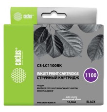 Картридж струйный Cactus CS-LC1100BK черный (16мл) для Brother DCP-385c/6690cw/MFC-990/5890/5895/6490