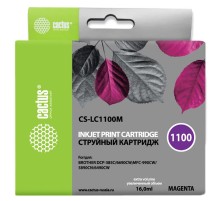 Картридж струйный Cactus CS-LC1100M пурпурный (16мл) для Brother DCP-385c/6690cw/MFC-990/5890/5895/6490