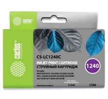 Картридж струйный Cactus CS-LC1240C голубой (12мл) для Brother MFC-J6510/6910DW
