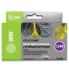 Картридж струйный Cactus CS-LC1240Y желтый (12мл) для Brother MFC-J6510/6910DW