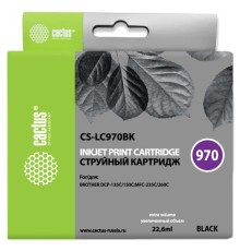 Картридж струйный Cactus CS-LC970BK черный (22.6мл) для Brother DCP-135C/150C/MFC-235C/260C