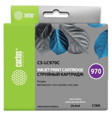 Картридж струйный Cactus CS-LC970C голубой (20мл) для Brother DCP-135C/150C/MFC-235C/260C