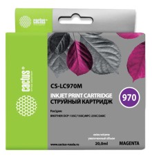 Картридж струйный Cactus CS-LC970M пурпурный (20мл) для Brother MFC-260c/235c/DCP-150c/135c