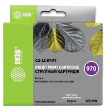 Картридж струйный Cactus CS-LC970Y желтый (20мл) для Brother MFC-260c/235c/DCP-150c/135c