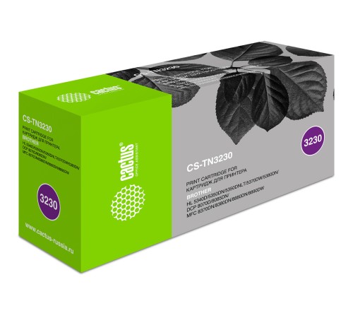Картридж лазерный Cactus CS-TN3230 TN-3230 черный (3000стр.) для Brother HL-5340D/5350DN/5370DW/DCP-8070D/8085DN