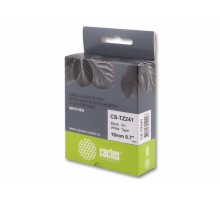 Картридж ленточный Cactus CS-TZ241 TZe-241 черный для Brother 1230/1280/1280VP/2700VP