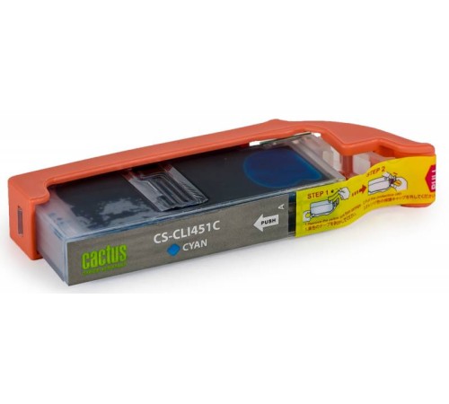Картридж струйный Cactus CS-CLI451C голубой (10.2мл) для Canon MG6340/5440/IP7240