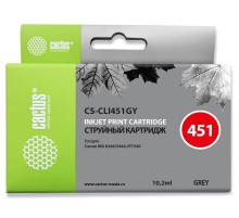 Картридж струйный Cactus CS-CLI451GY серый (10.2мл) для Canon MG6340/5440/IP7240