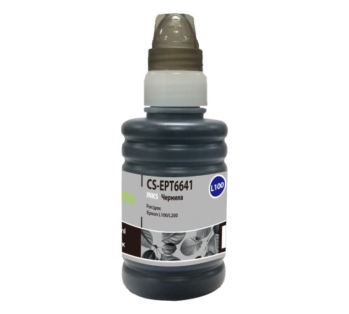 Чернила Cactus CS-EPT6641 T664 черный 100мл для Epson L100/L110/L120/L132/L200/L210/L222/L300/L312/L350/L355/L362/L366/L456/L550/L555/L566/L1300