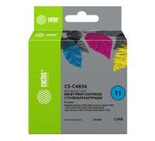 Картридж струйный Cactus CS-C4836 №11 голубой (29мл) для HP BIJ 1000/1100/1200/2200/2300/2600/2800