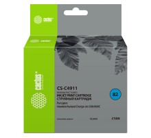 Картридж струйный Cactus CS-C4911 №82 голубой (72мл) для HP DJ 500/800C