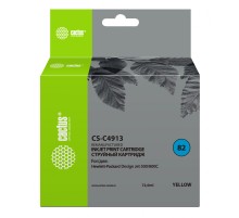 Картридж струйный Cactus CS-C4913 №82 желтый (72мл) для HP DJ 500/800C