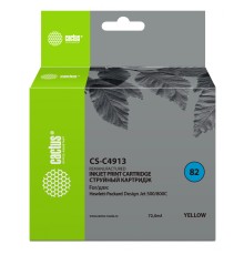 Картридж струйный Cactus CS-C4913 №82 желтый (72мл) для HP DJ 500/800C