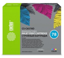 Картридж струйный Cactus CS-C6578D №78 голубой/пурпурный/желтый (19мл) для HP DJ 900/1220C/PS P000/P1100
