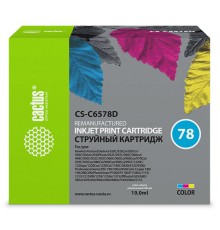 Картридж струйный Cactus CS-C6578D №78 голубой/пурпурный/желтый (19мл) для HP DJ 900/1220C/PS P000/P1100