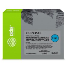 Картридж струйный Cactus CS-C9351C №21XL черный (20мл) для HP DJ 3920/3940/D1360/D1460/D1470/D1560/D2330/D2360