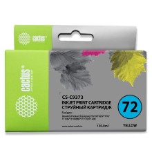 Картридж струйный Cactus CS-C9373 №72 фото желтый (130мл) для HP DJ T610/T620/T770/T1100/T1100/T1120/T1200