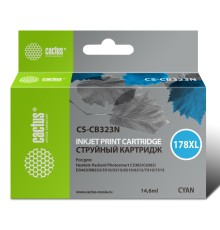 Картридж струйный Cactus CS-CB323N(CS-CB323) №178XL синий (14.6мл) для HP PS B8553/C5383/C6383/D5463/5510