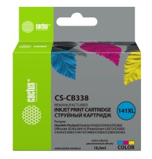 Картридж струйный Cactus CS-CB338 №141XL многоцветный (18мл) для HP DJ D4263/D4363/D5360/DJ J5783/J6413/PS C4273/C4283/C4343/C4383/C4473/C4483/C4583/C5283/D5363
