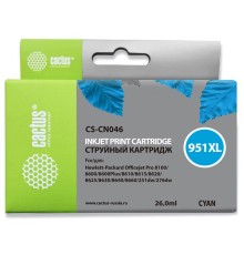 Картридж струйный Cactus CS-CN046 №951XL голубой (26мл) для HP DJ Pro 8100/8600
