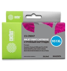 Картридж струйный Cactus CS-CN047 №951XL пурпурный (26мл) для HP DJ Pro 8100/8600