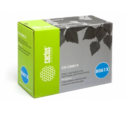 Картридж лазерный Cactus CS-C8061X C8061X черный (10000стр.) для HP LJ 4100/4000/4050