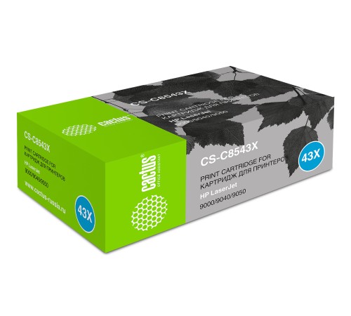 Картридж лазерный Cactus CS-C8543X С8345X черный (30000стр.) для HP LJ 9000/9040/9050