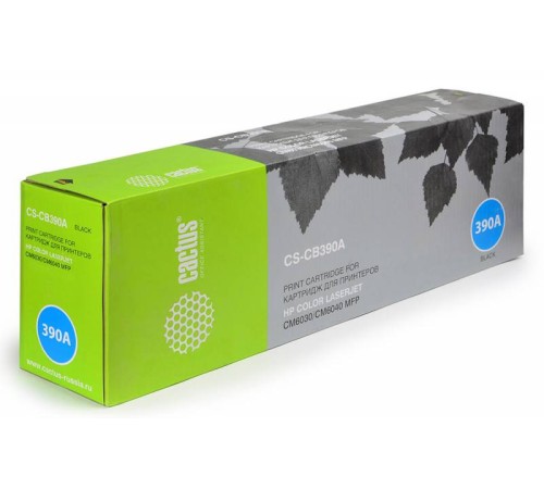 Картридж лазерный Cactus CS-CB390A CB390A черный (19500стр.) для HP CLJ CM6030/CM6040/CP6015