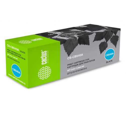 Картридж лазерный Cactus CS-CB540A CB540A черный (2200стр.) для HP CLJ CP1215/1515/CM1312