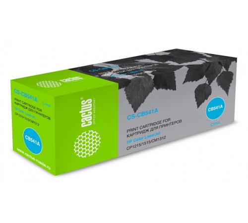 Картридж лазерный Cactus CS-CB541A CB541A голубой (1400стр.) для HP CLJ CP1215/1515/CM1312