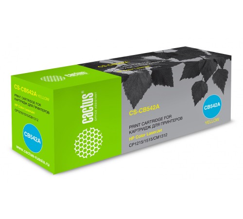 Картридж лазерный Cactus CS-CB542A CB542A желтый (1400стр.) для HP CLJ CP1215/1515/CM1312