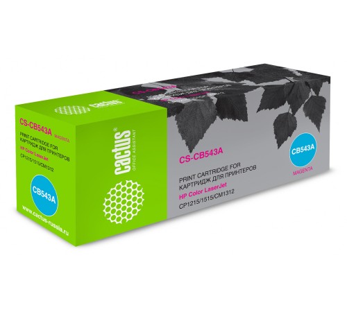 Картридж лазерный Cactus CS-CB543A CB543A пурпурный (1400стр.) для HP CLJ CP1215/1515/CM1312