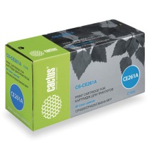 Картридж лазерный Cactus CS-CE261A CE261A голубой (11000стр.) для HP LJ CP4025/CP4525/CM4540