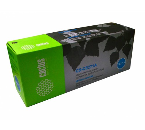 Картридж лазерный Cactus CS-CE271A CE271A голубой (15000стр.) для HP LJ Ent CP5525