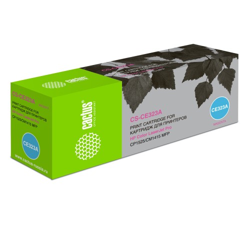 Картридж лазерный Cactus CS-CE323A CE323A пурпурный (1300стр.) для HP LJ CP1525